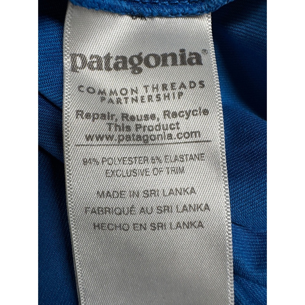 Patagonia Mens Capilene Daily Graphic T-Shirt Blue Fitz Roy Logo Size M - Picture 5 of 6